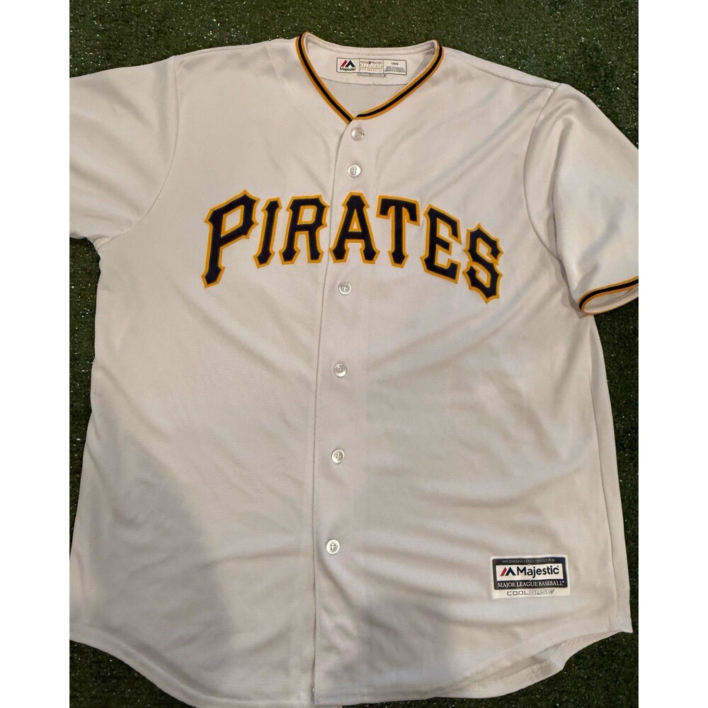 Majestic Pittsburgh Pirates Jung Ho Kang #27 Cool Base Jersey White L